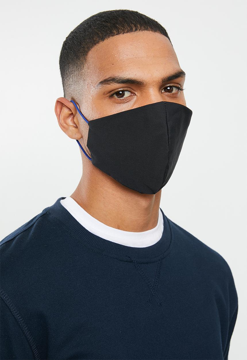 Superbalist - Plain and print mask 2 pack - red & white/black