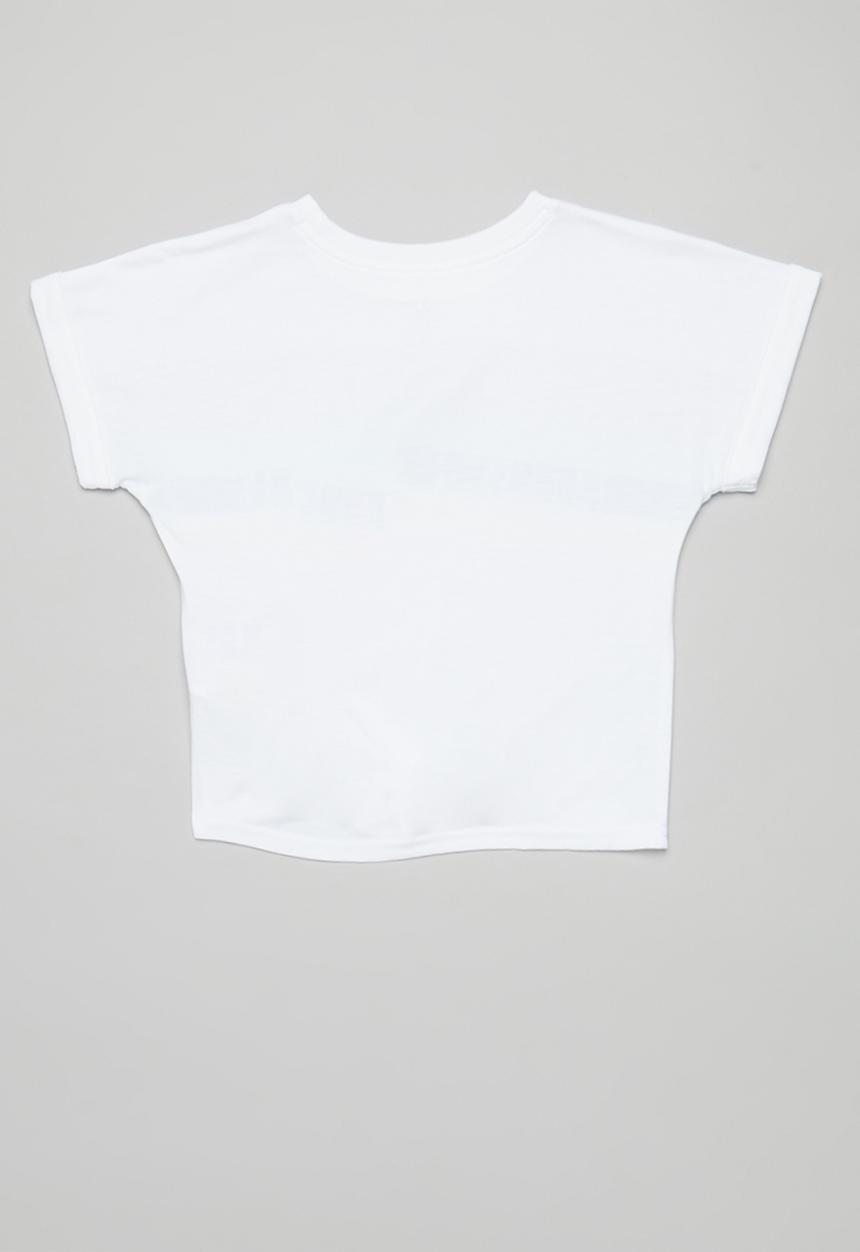 Converse - Converse girls multi colour stripe tie top - white
