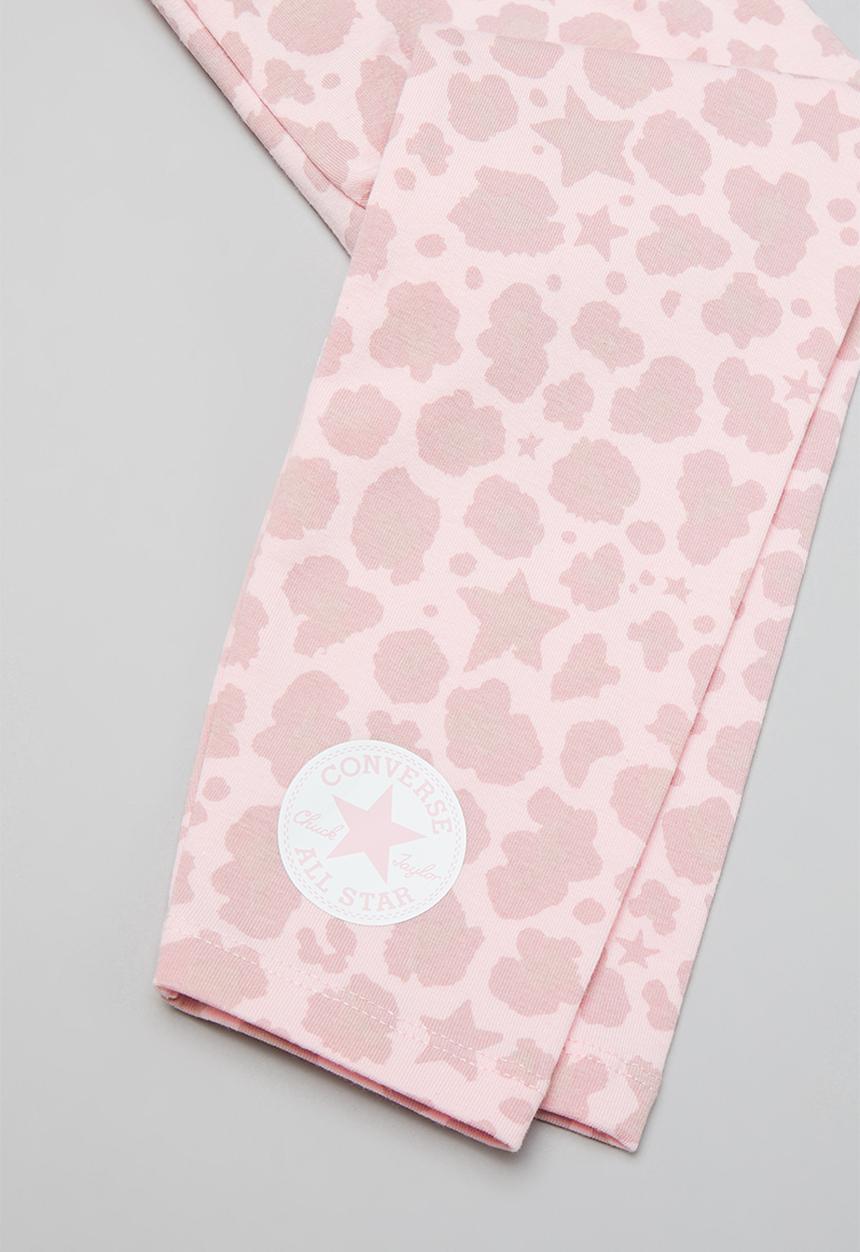 Converse - Leopard legging set & peplum - white & pink 