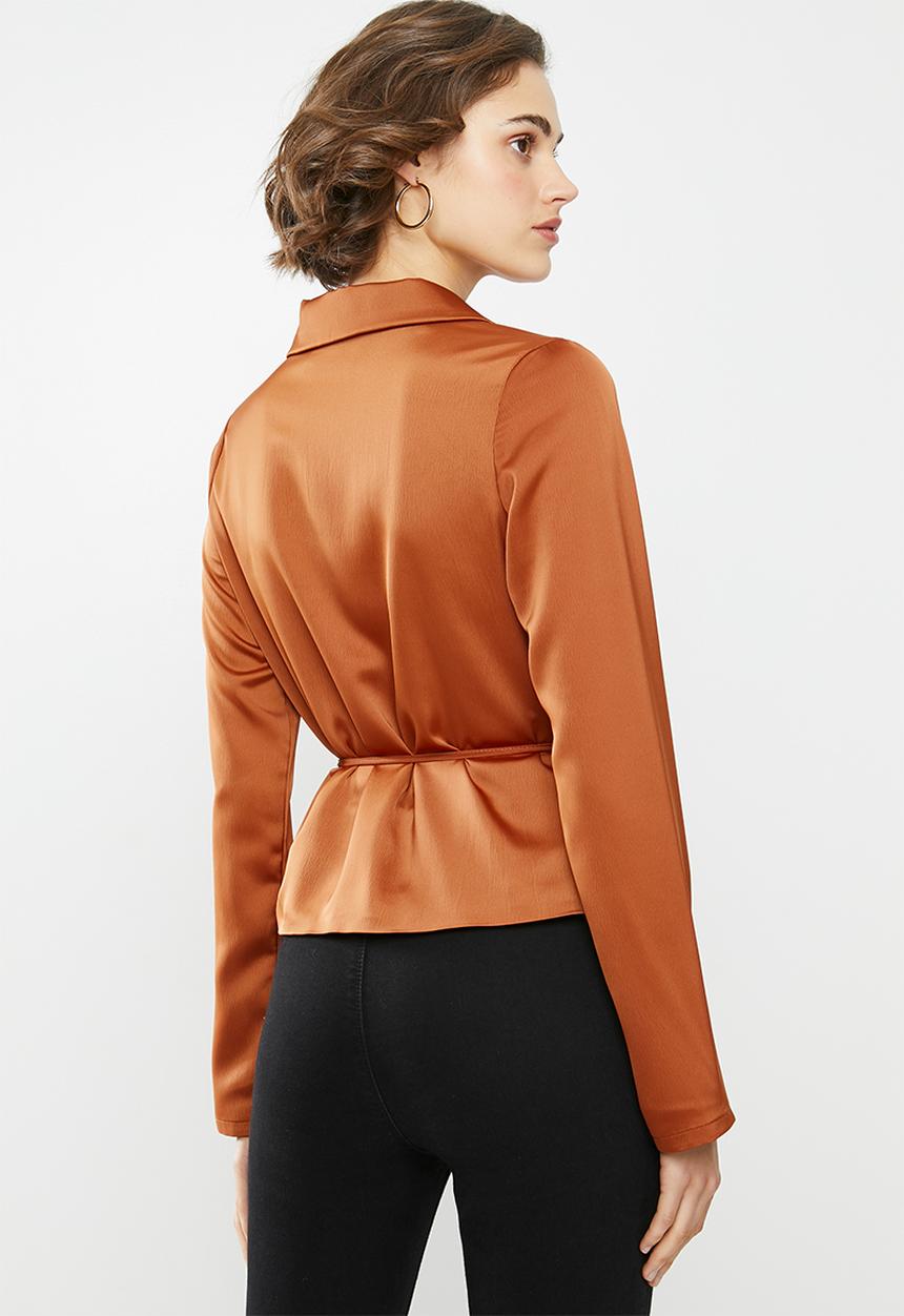 Glamorous - Satin jacket - rust