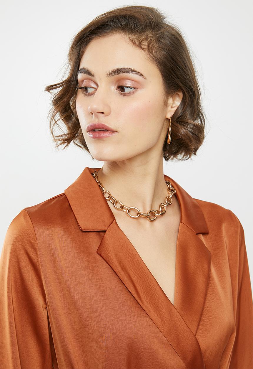 Glamorous - Satin jacket - rust
