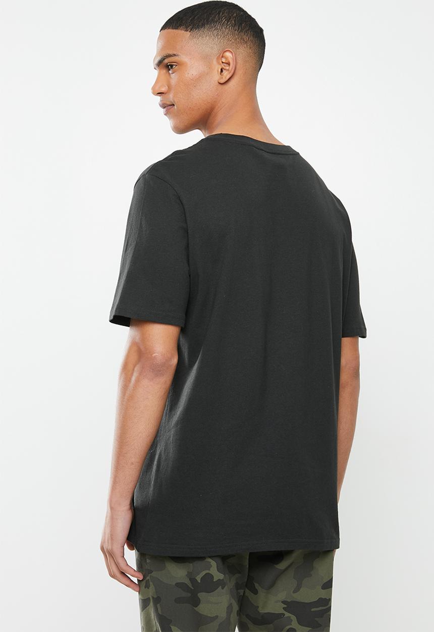 Cotton On - Noir rose tbar art T-shirt - black