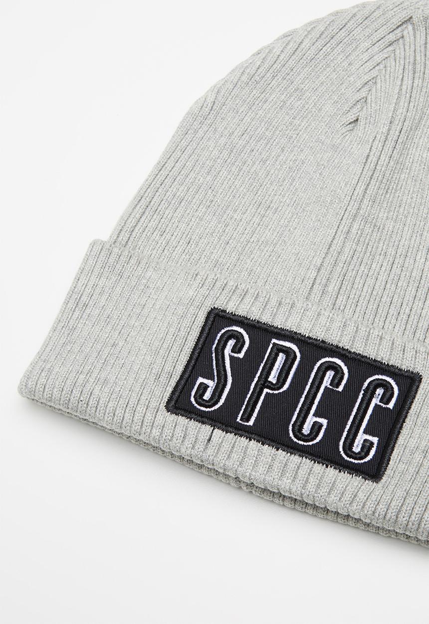 S.P.C.C - Belmont embroidered badge beanie - grey 