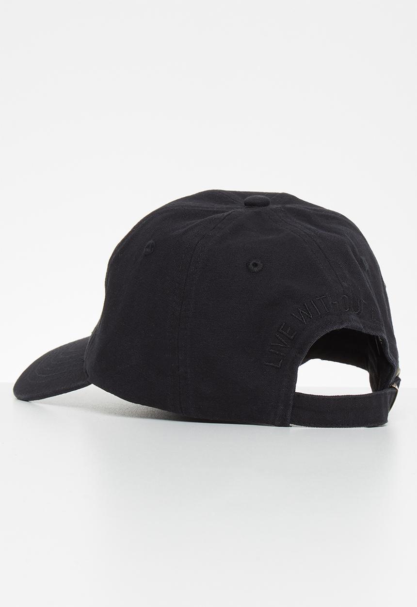 JEEP - Basic washed canvas cap - black