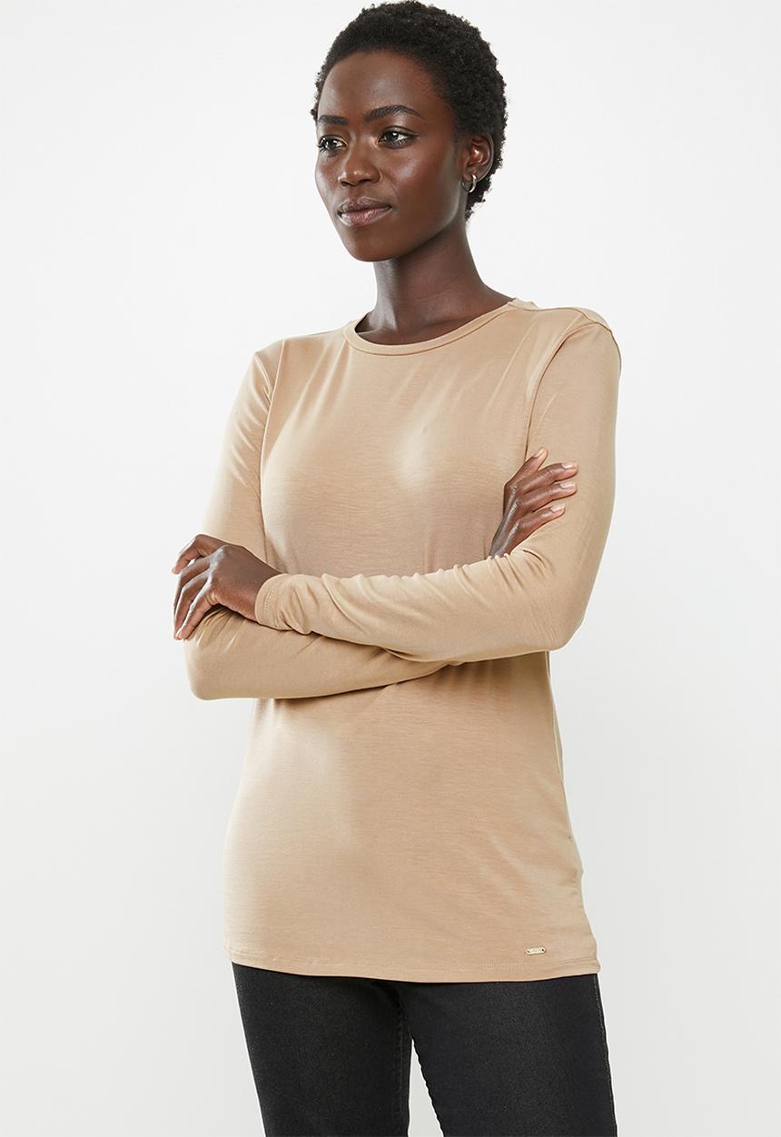 POLO - Bianca long sleeve luxe stretch tee - beige 