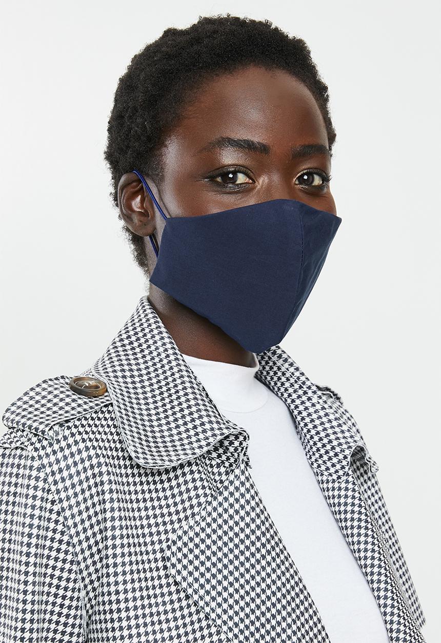 Superbalist - Pattern and plain mask 2 pack - floral/navy