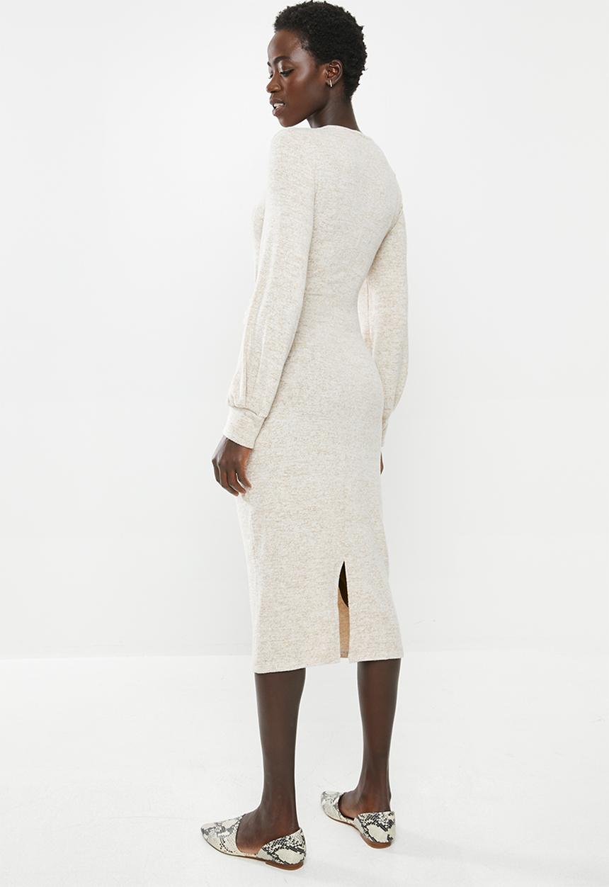 MILLA - Cut & sew tie dress - neutral