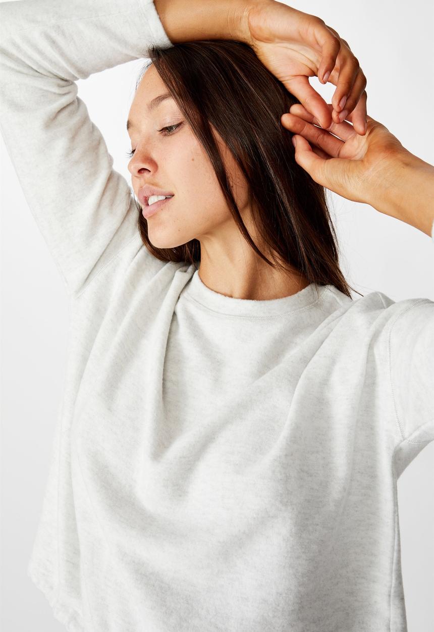 Cotton On - Super soft draw cord crew - grey 