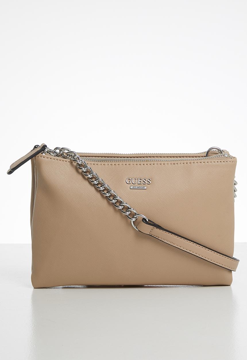 GUESS - Campos mini double zip crossbdy - beige 