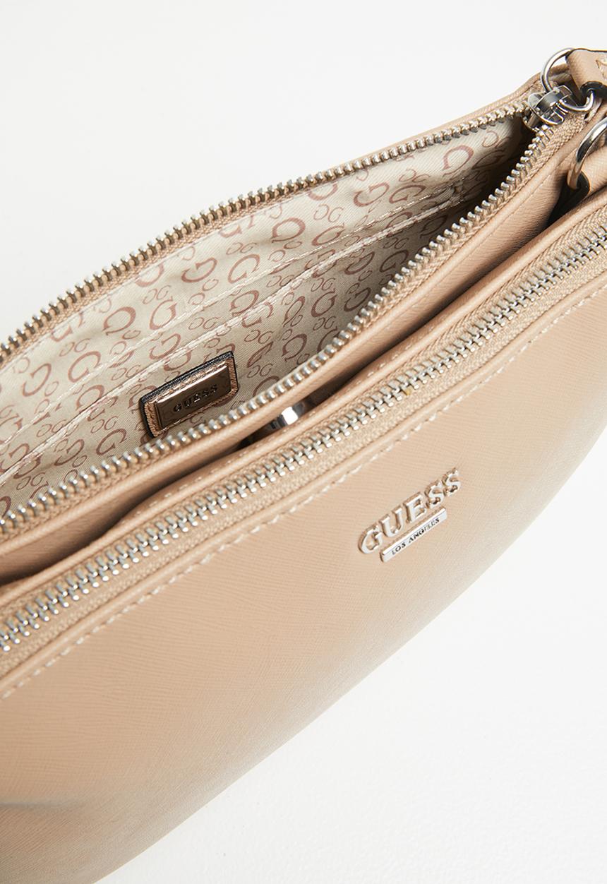 GUESS - Campos mini double zip crossbdy - beige 