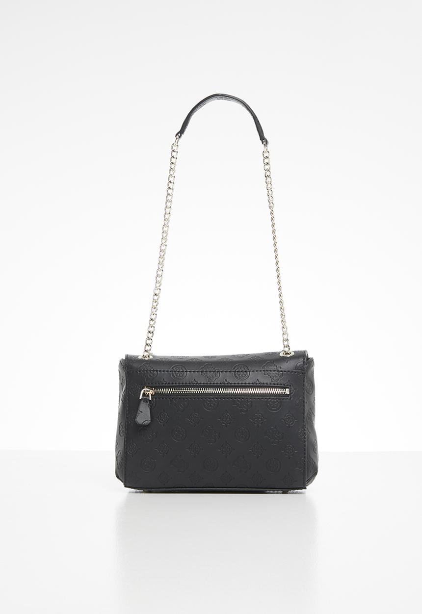 GUESS - Logo love cnvrtble xbody flap - black