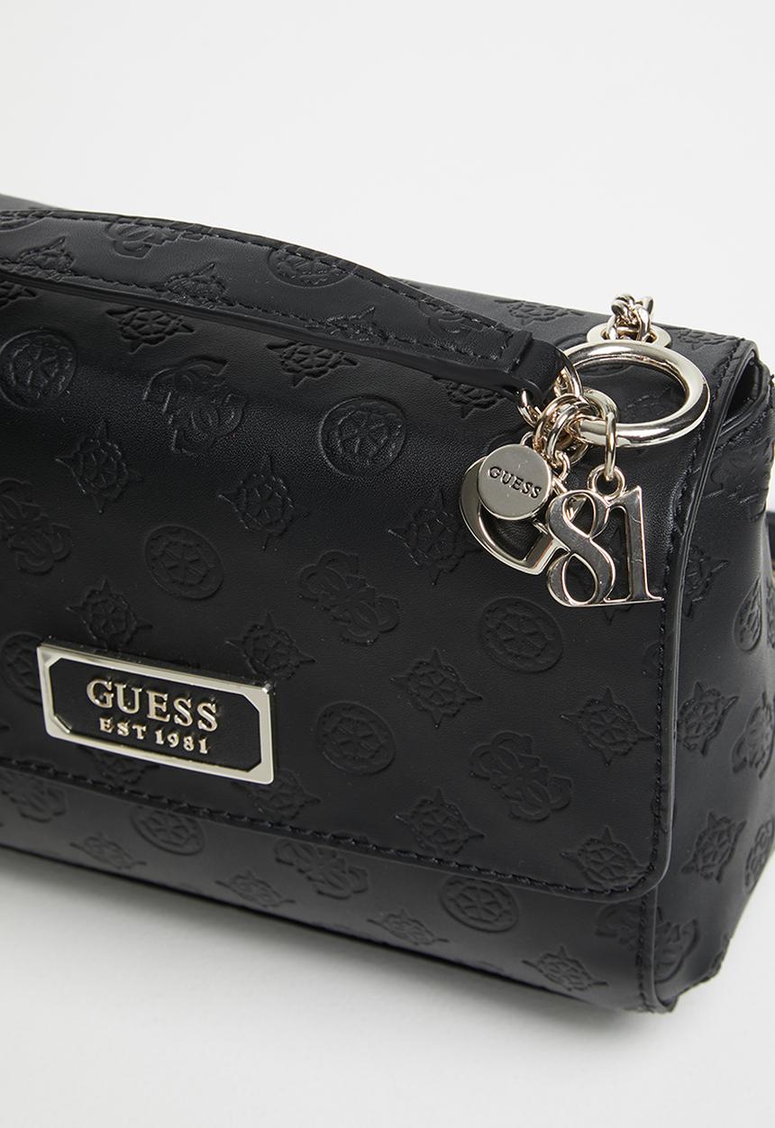 GUESS - Logo love cnvrtble xbody flap - black