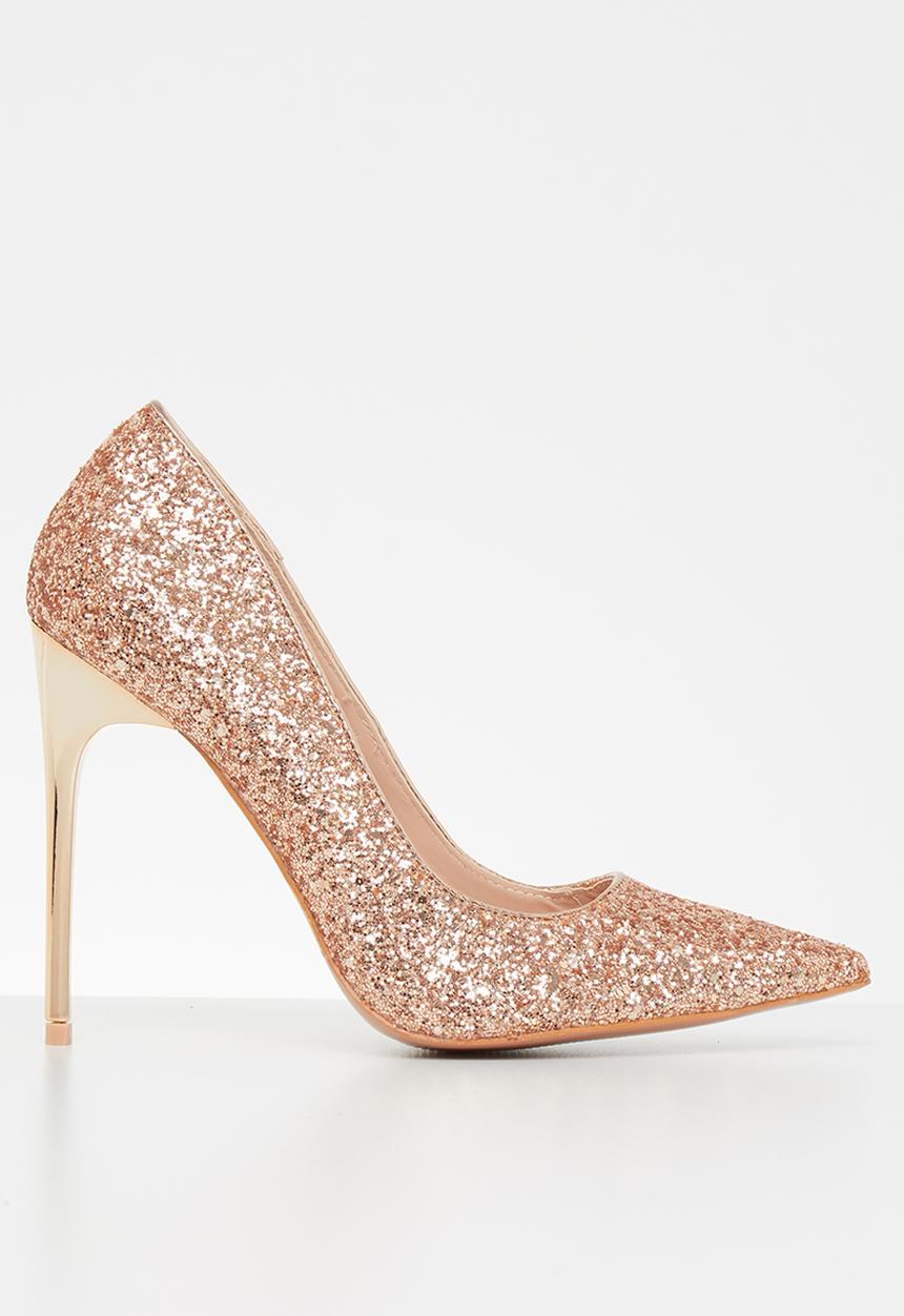 SISSY BOY - Glitz & glam court heel - rose gold
