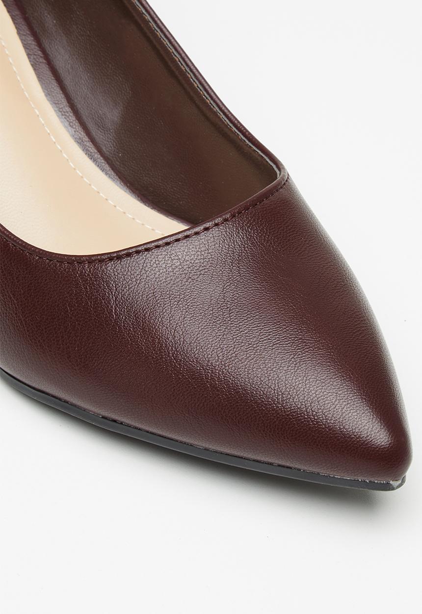 Jada - Brush pu heel - burgundy