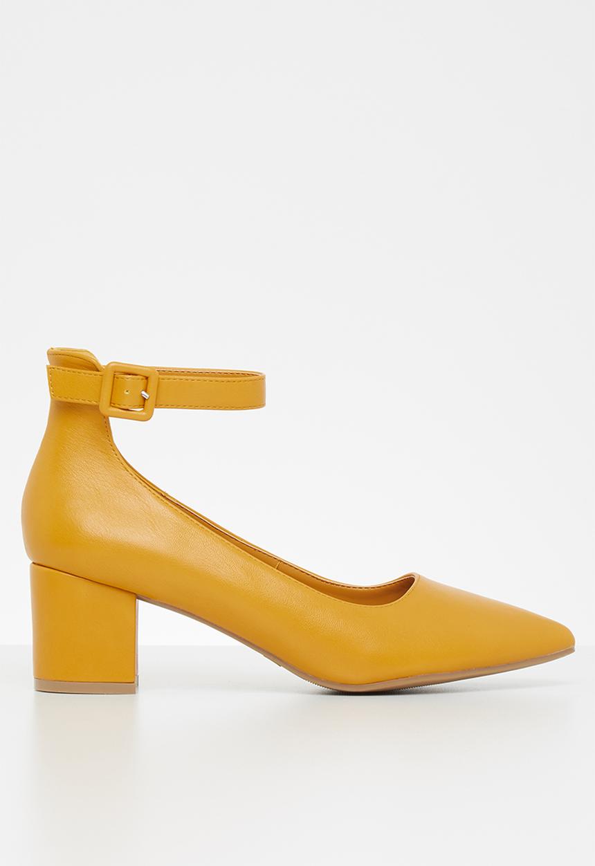 Jada - Brush pu heel - yellow 