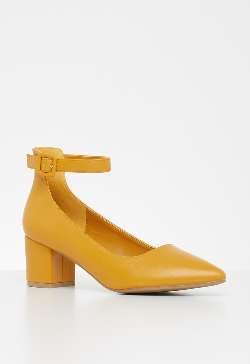 Jada - Brush pu heel - yellow 