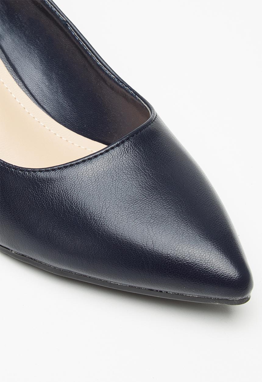 Jada - Brush pu heel - navy