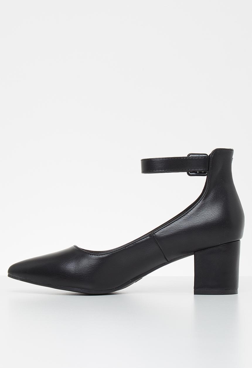Jada - Brush pu heel - black