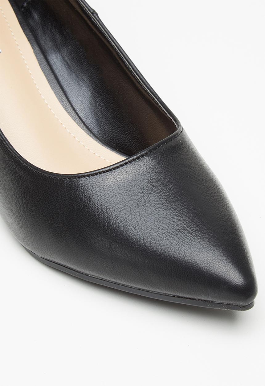Jada - Brush pu heel - black