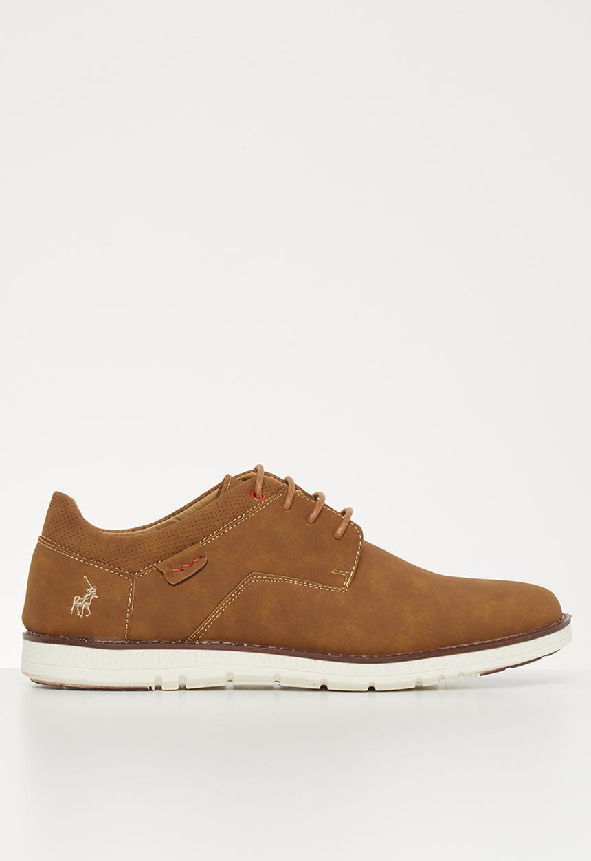 POLO - Joey nubuck pu lace up - brown