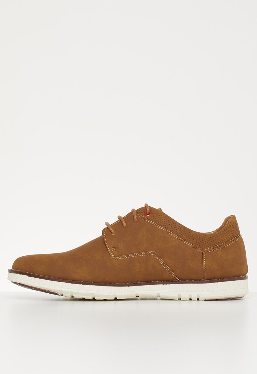 POLO - Joey nubuck pu lace up - brown