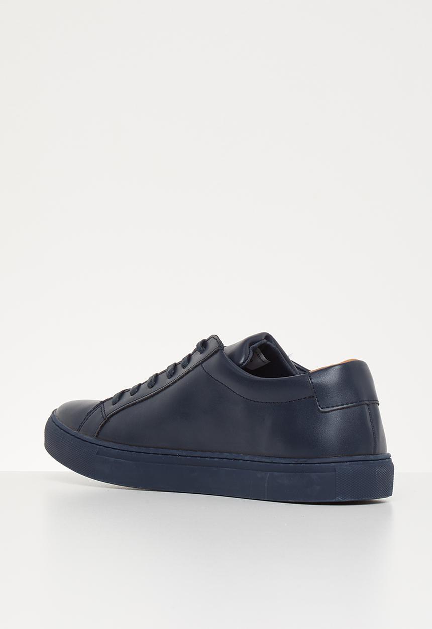 POLO - David plain vamp sneaker - navy