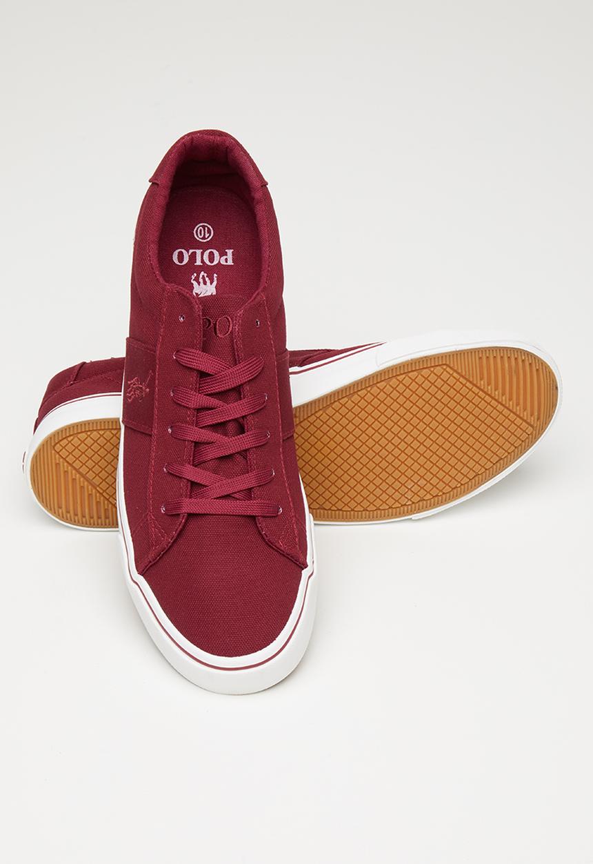POLO - London canvas sneaker - burgundy
