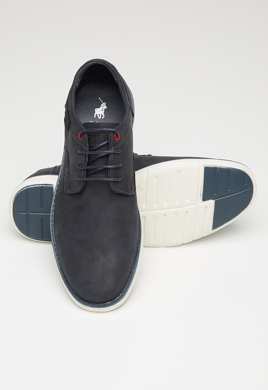 POLO - Joey nubuck lace up - navy