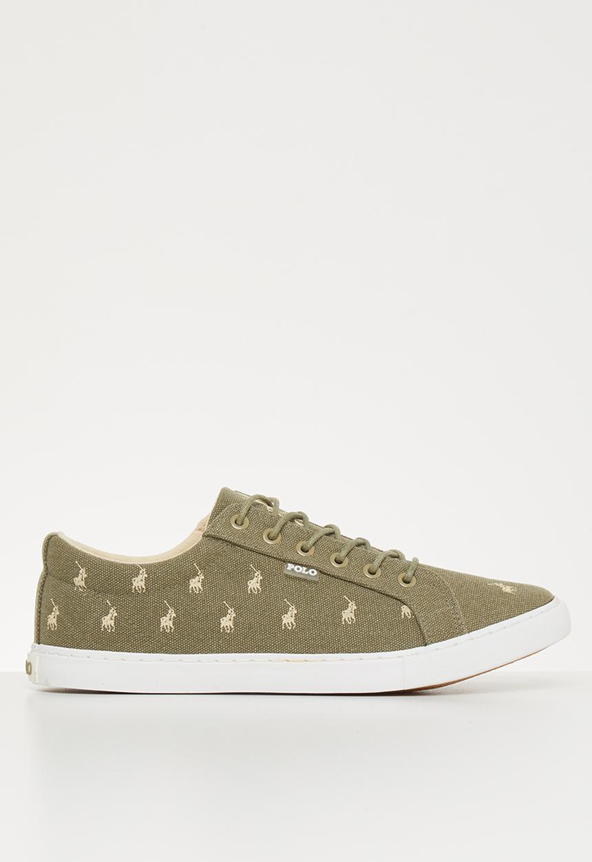 POLO - Logan monogram canvas sneaker - green
