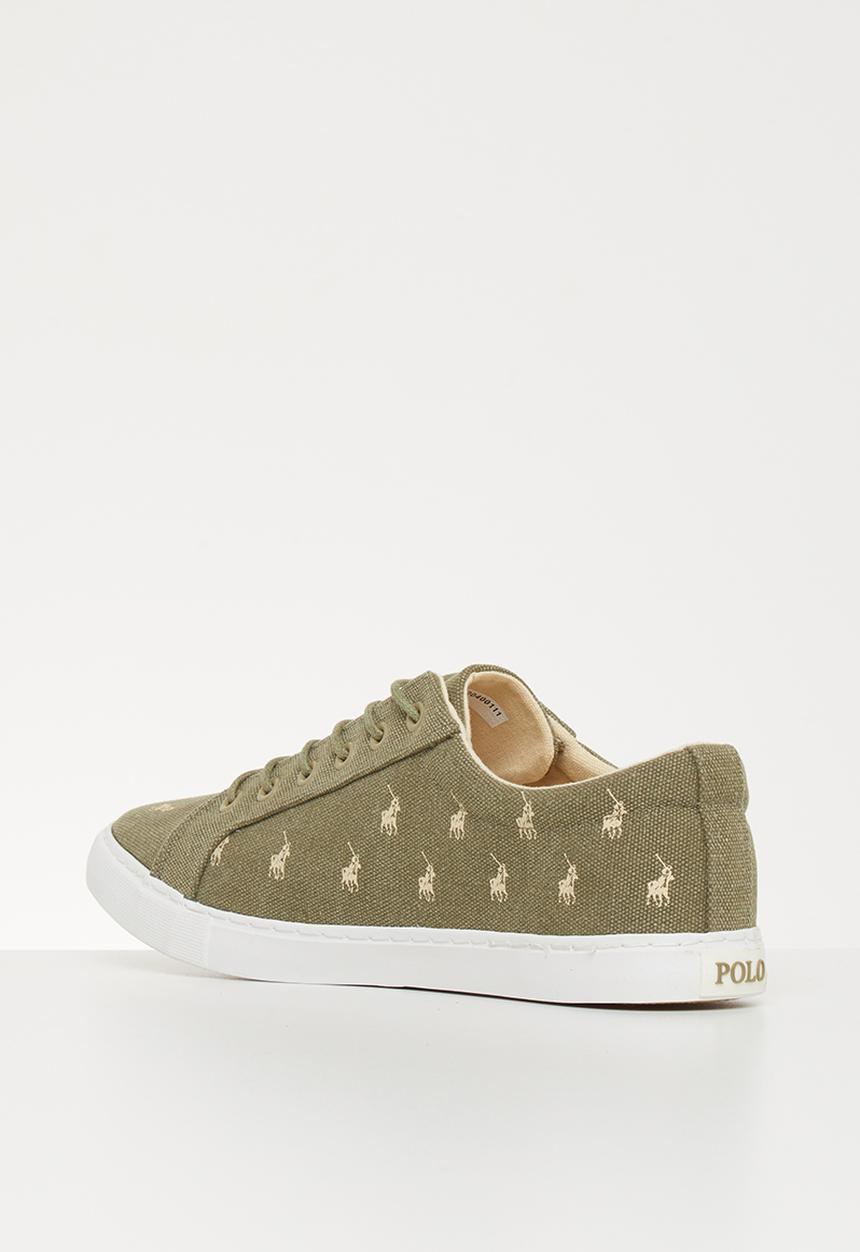 POLO - Logan monogram canvas sneaker - green