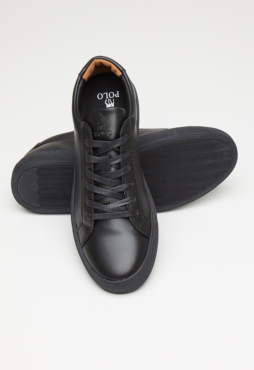 POLO - David plain vamp sneaker - black
