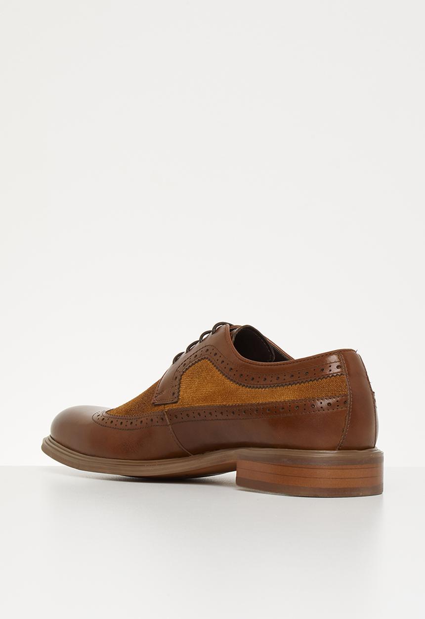 POLO - Dean leather/suede lace up - brown 