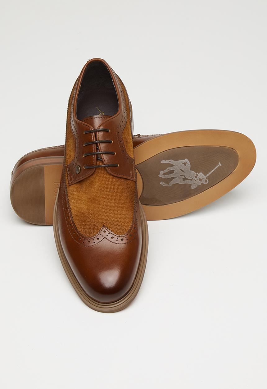 POLO - Dean leather/suede lace up - brown 