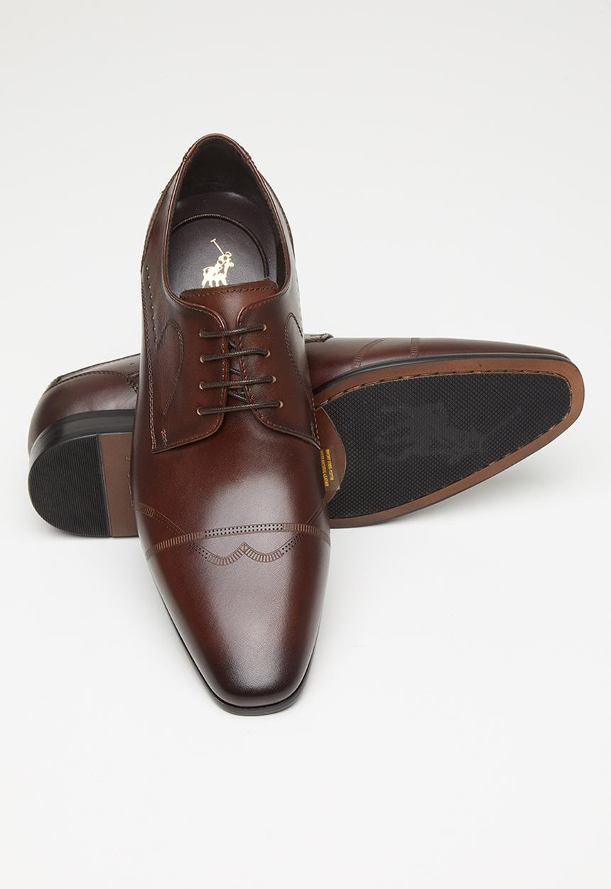 POLO - Danny wingcap lace up formal - brown