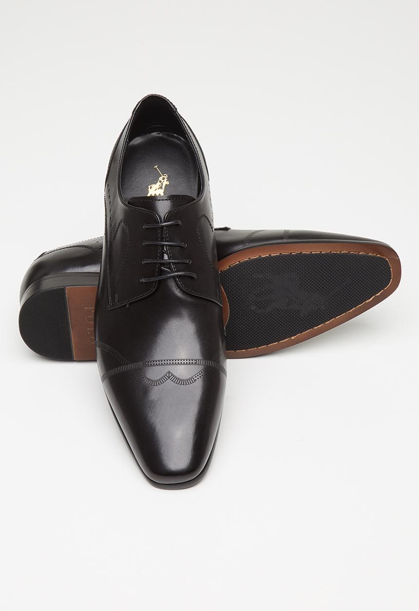 POLO - Danny wingcap lace up formal - black