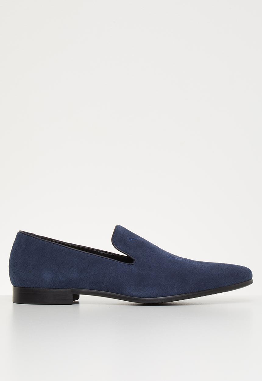 POLO - Jacob suede pony slip on - navy