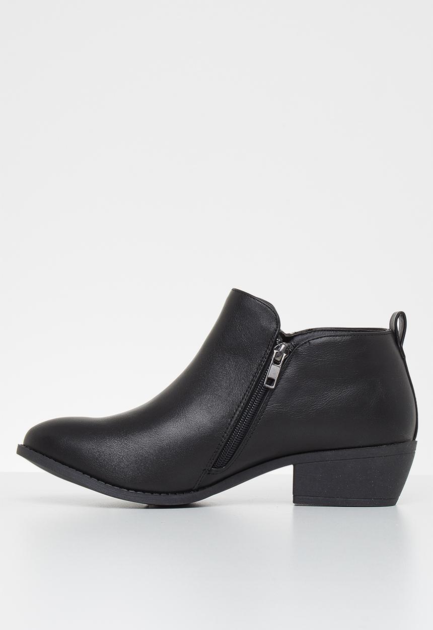 Jada - Side zip bootie - black