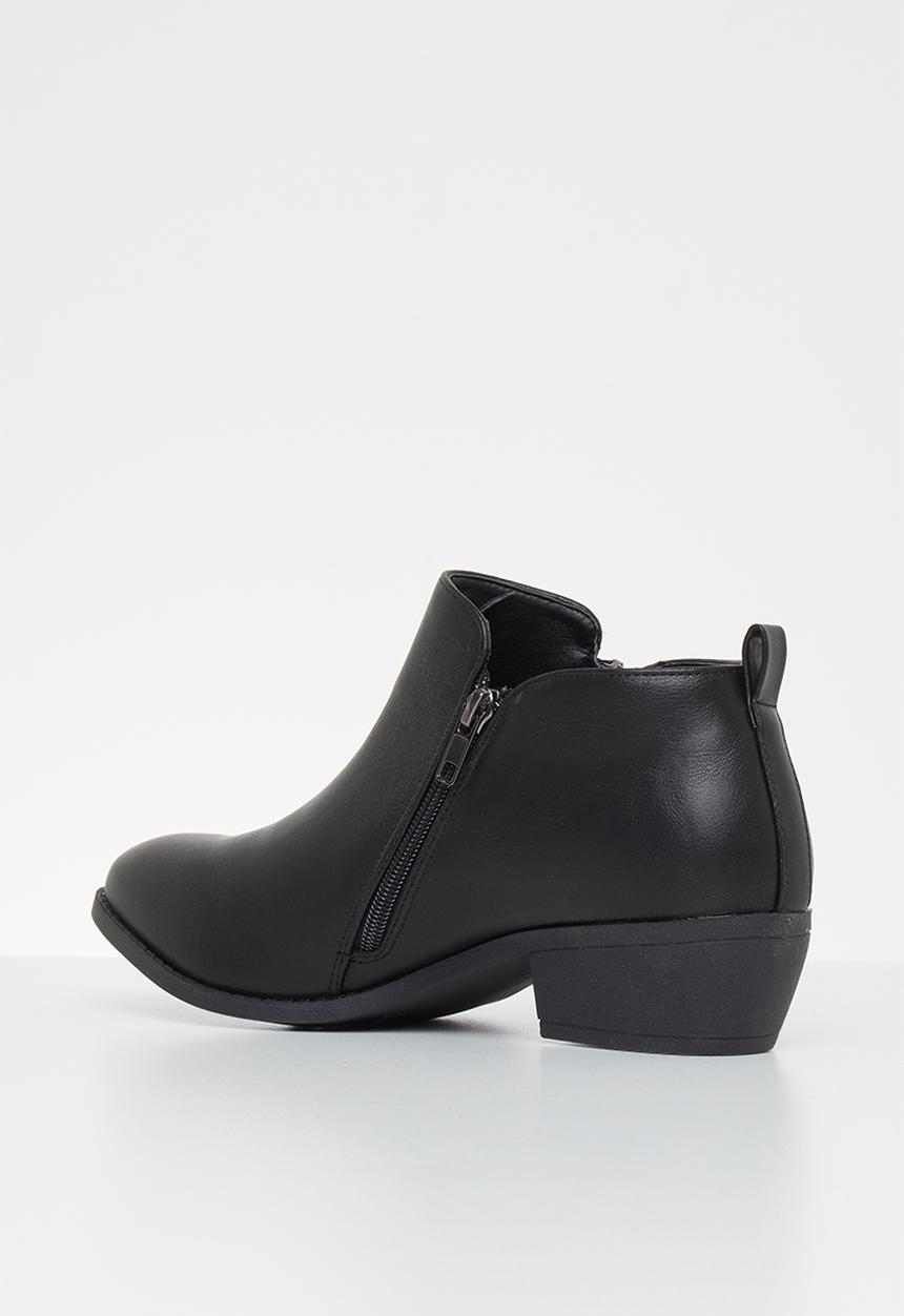 Jada - Side zip bootie - black