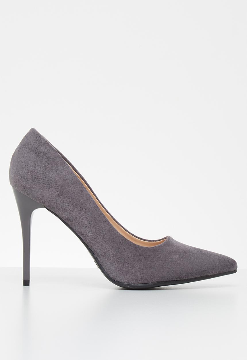 Jada - Faux suede court - grey