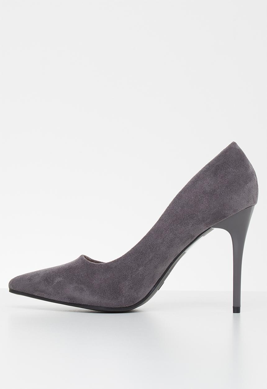 Jada - Faux suede court - grey