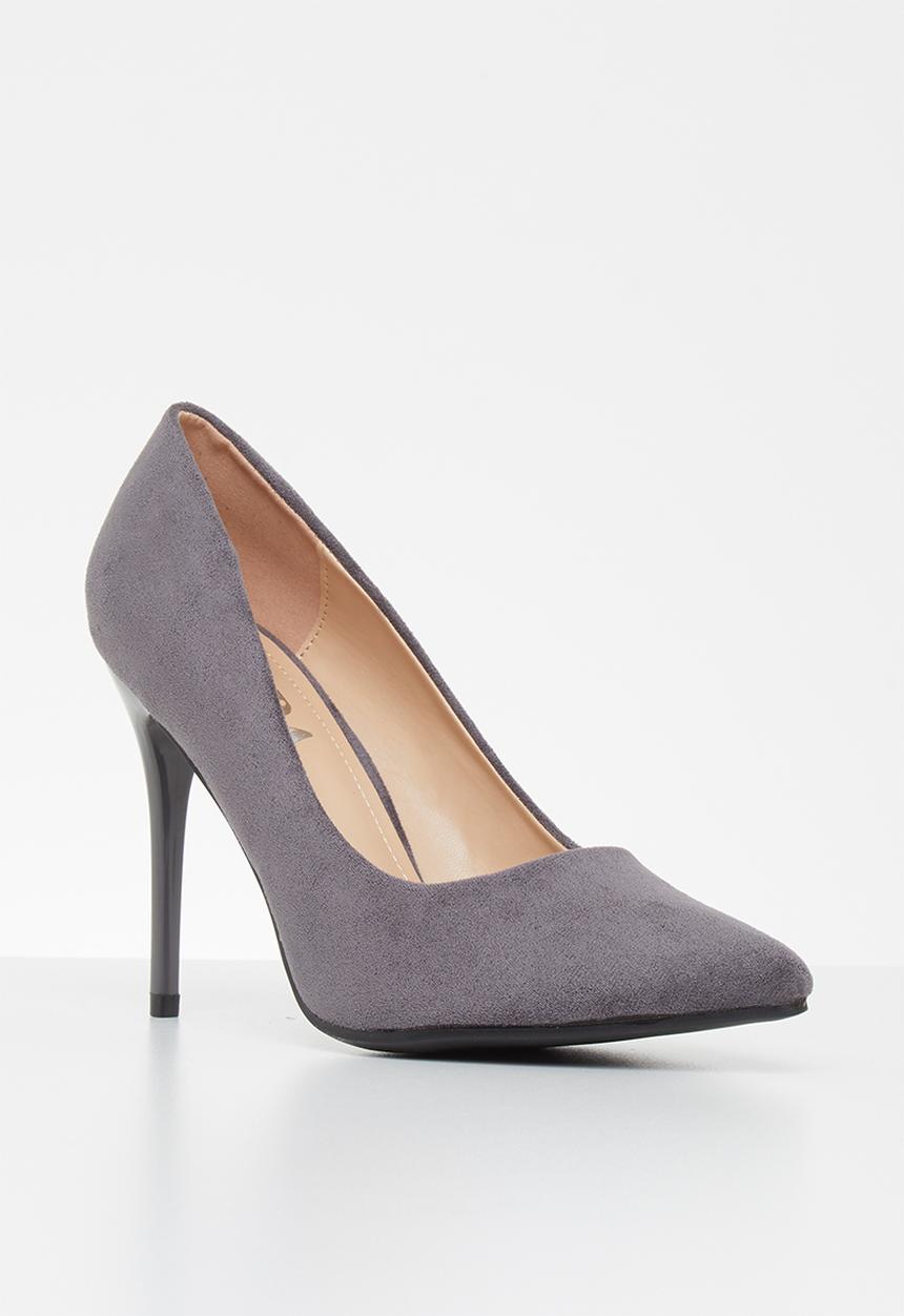 Jada - Faux suede court - grey