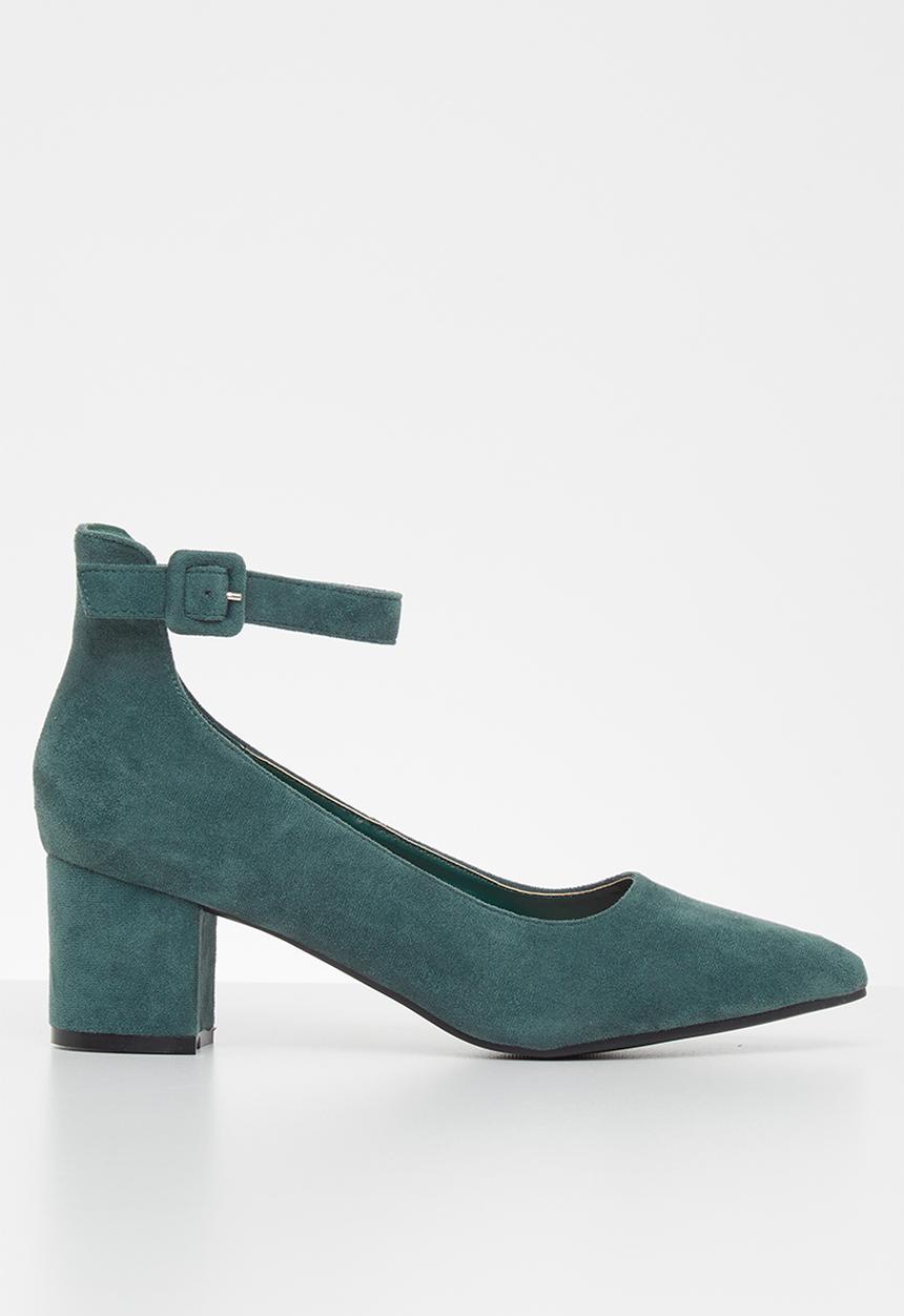 Jada - Faux suede heel - aqua