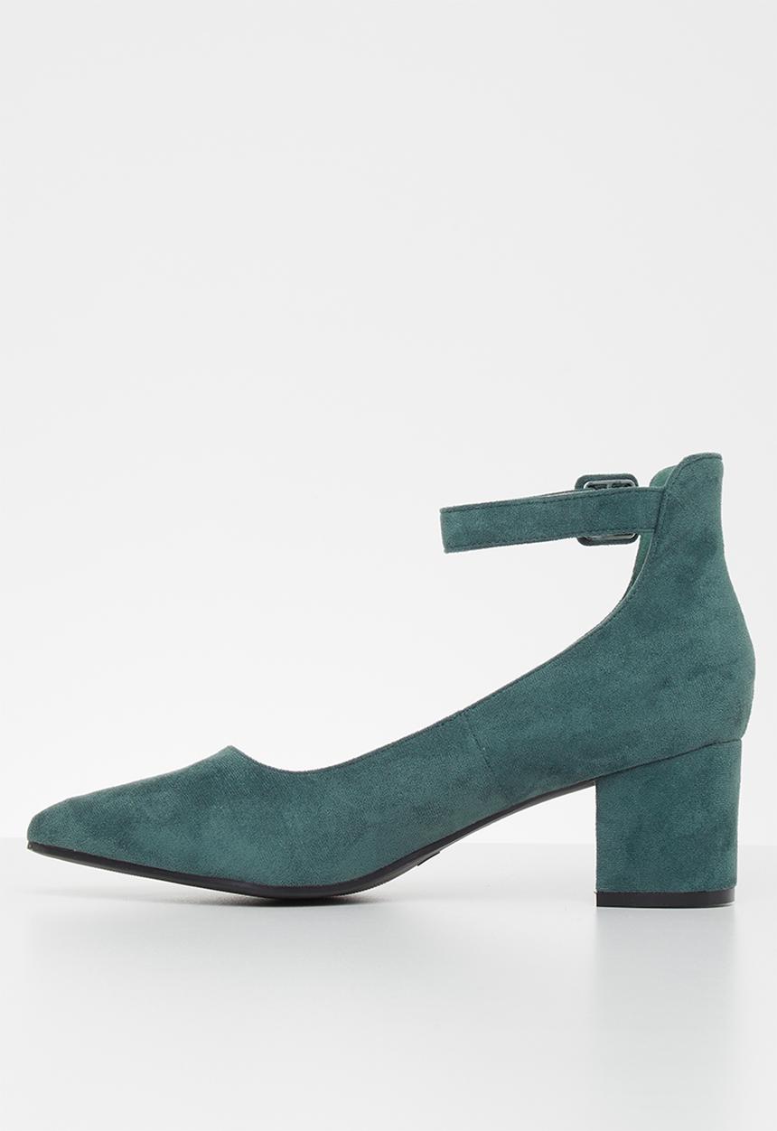 Jada - Faux suede heel - aqua
