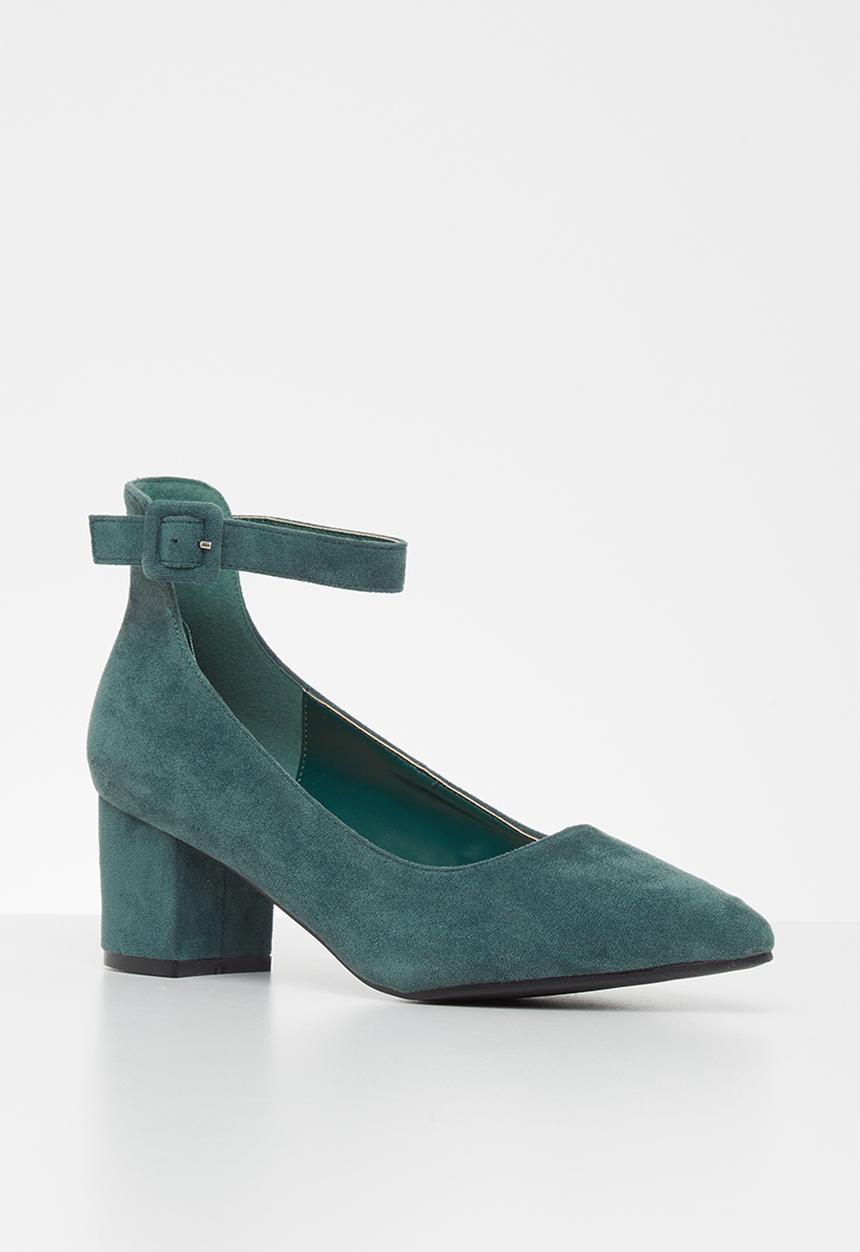 Jada - Faux suede heel - aqua
