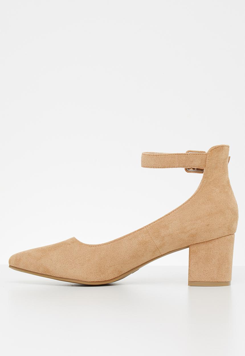 Jada - Faux suede heel - beige
