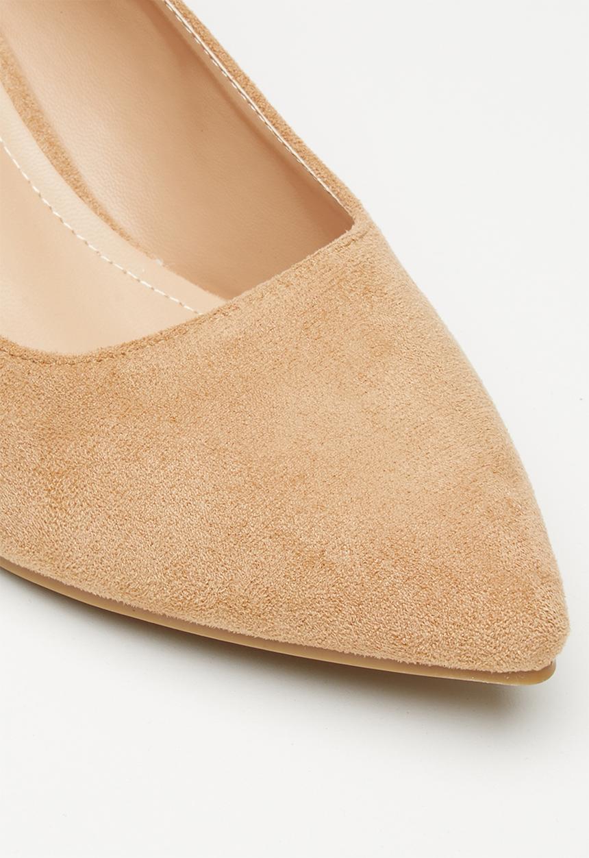 Jada - Faux suede heel - beige
