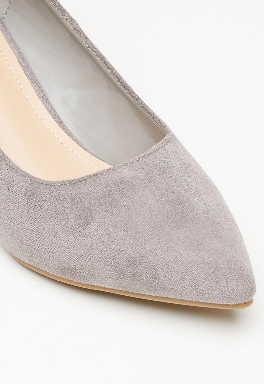 Jada - Faux suede heel - grey