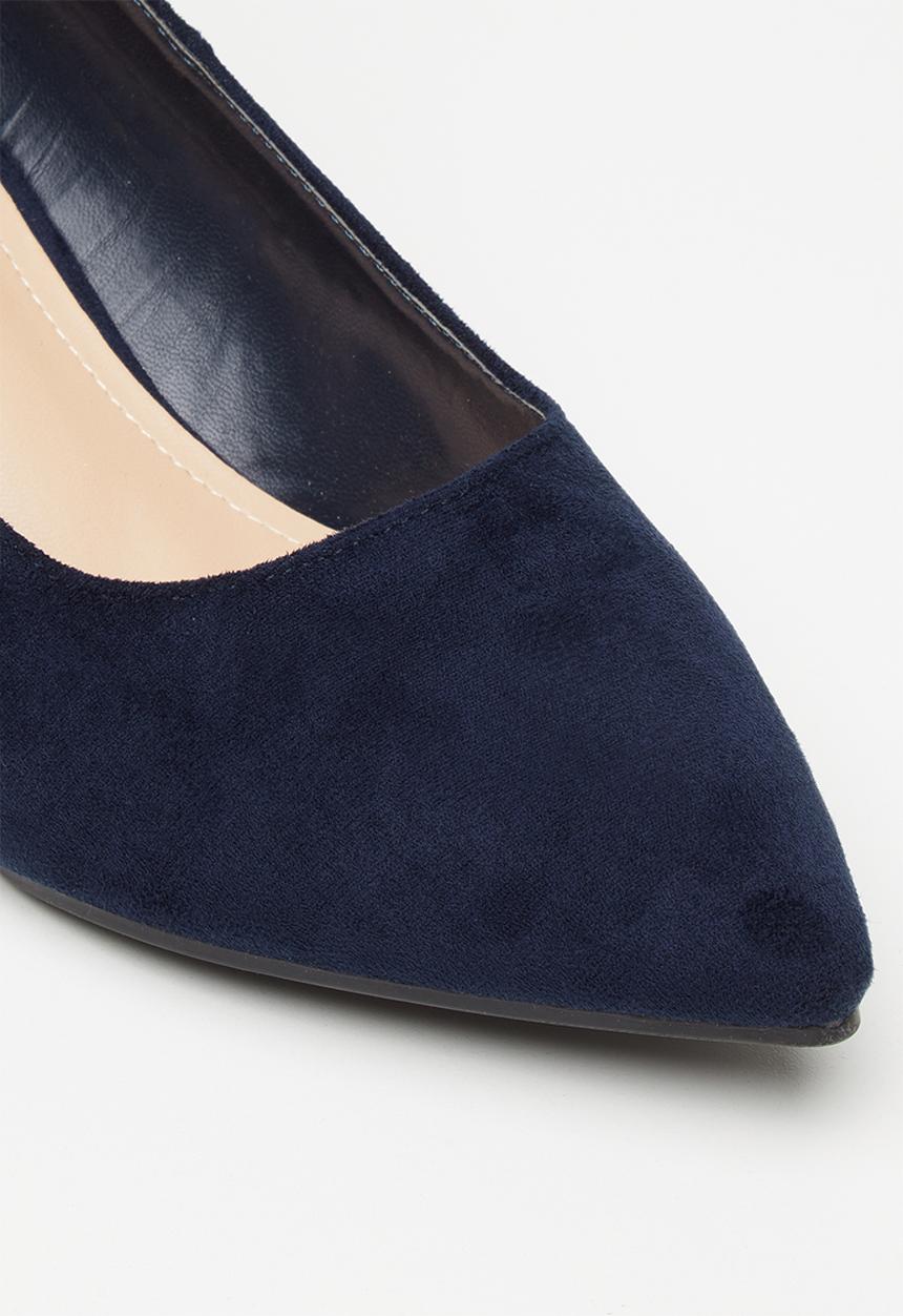 Jada - Faux suede heel - navy