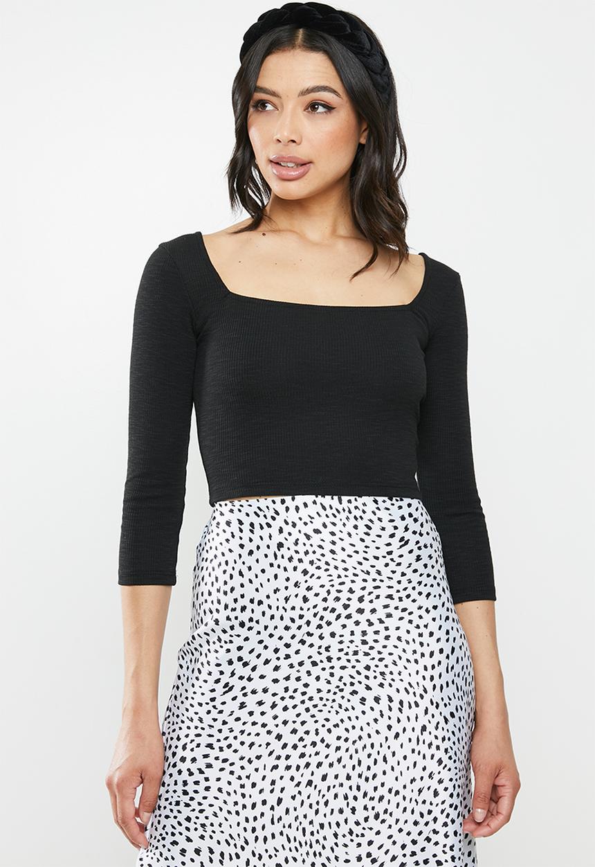 Glamorous - Ribbed tee - black