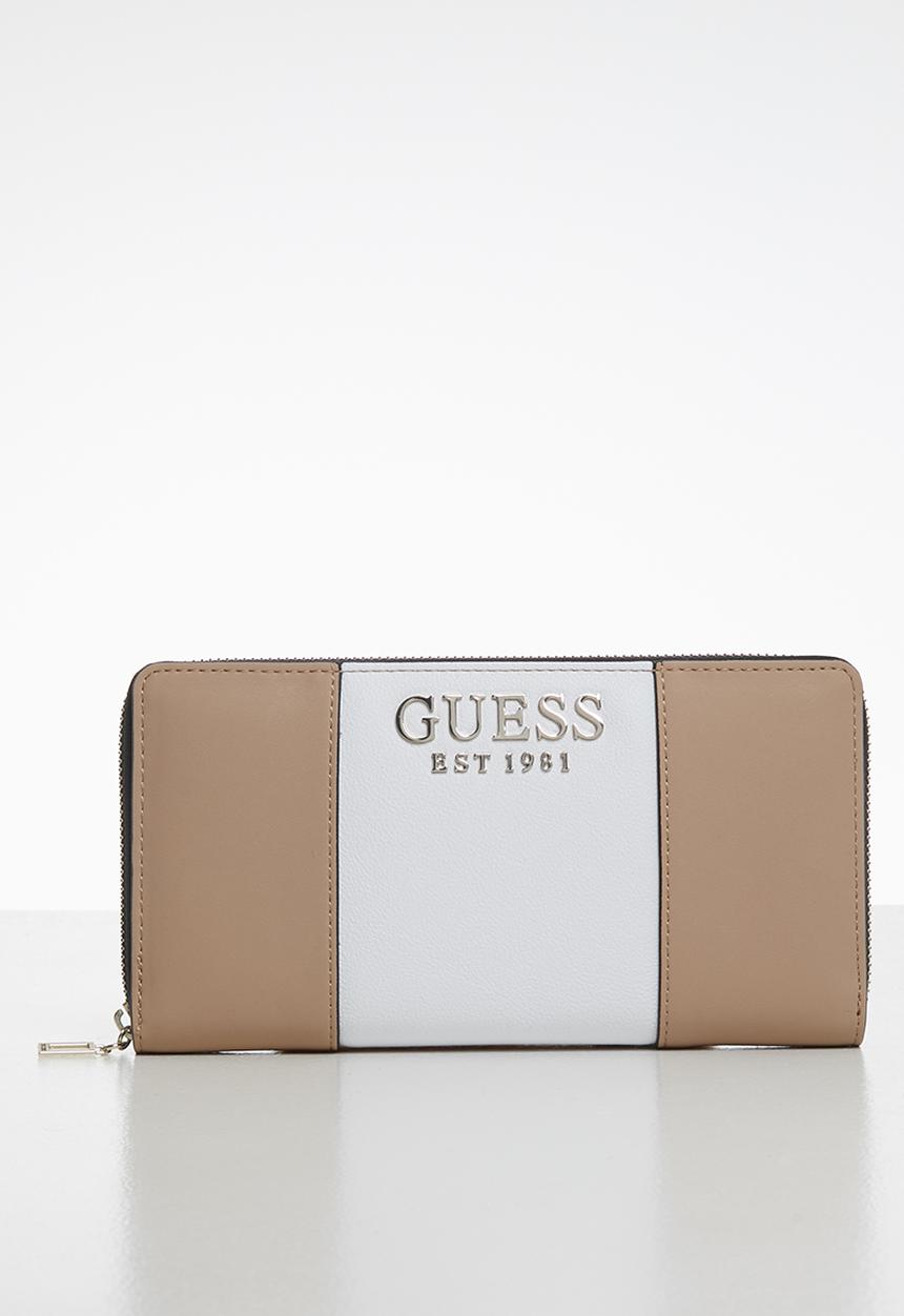 GUESS - Holly slg cheque organizer - white & beige 
